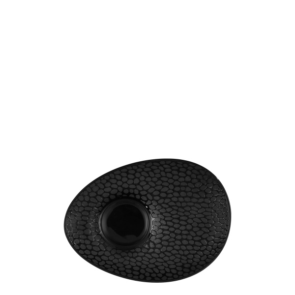 Farfurioară pentru cafea Mokka structurată negru-gri – Flow