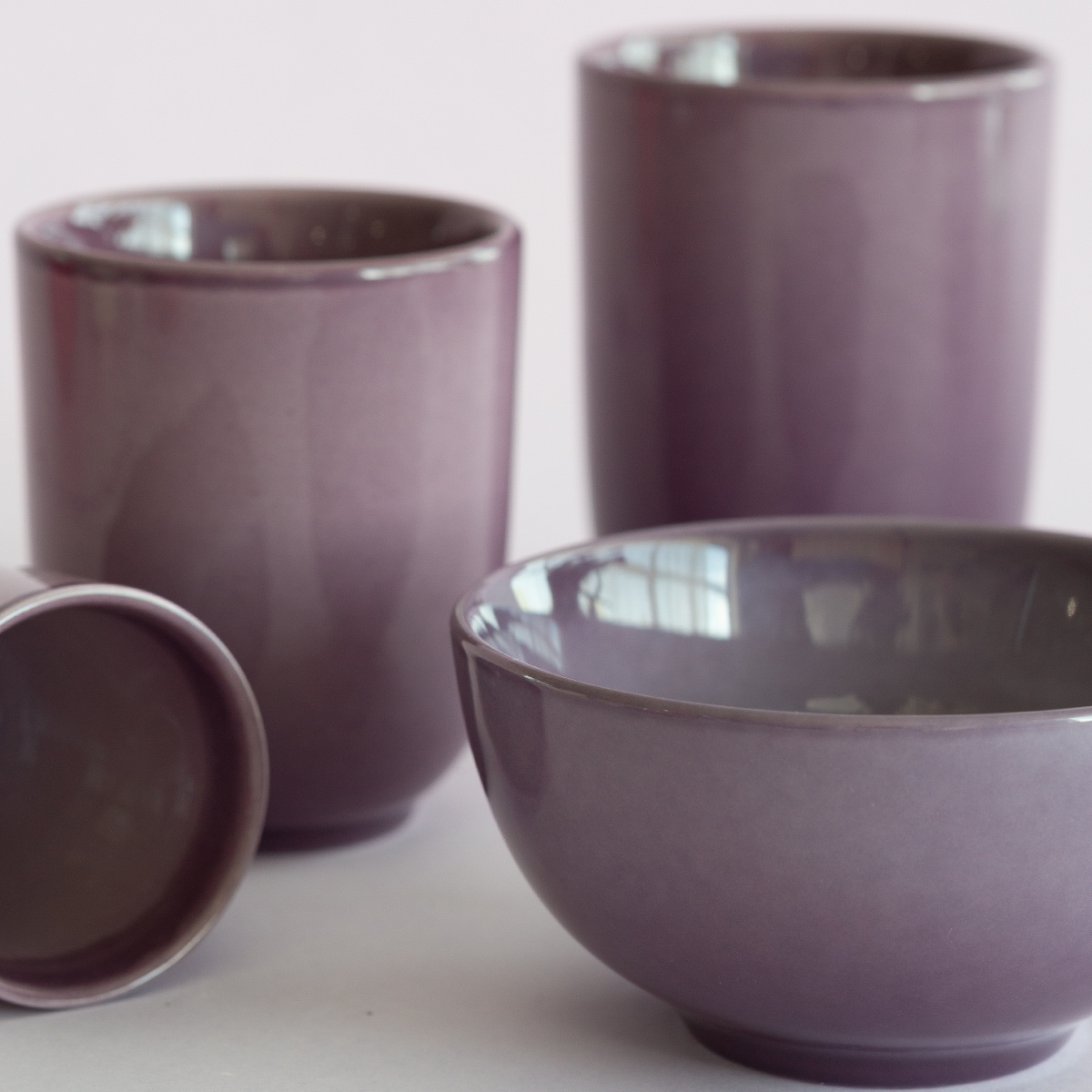 Ceașcă fără toartă 220 ml | Gaya Solatelier Aubergine