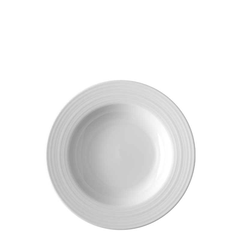 Farfurie adâncă cu margine Deco 22 cm set 6 buc. – UNIVERS alb
