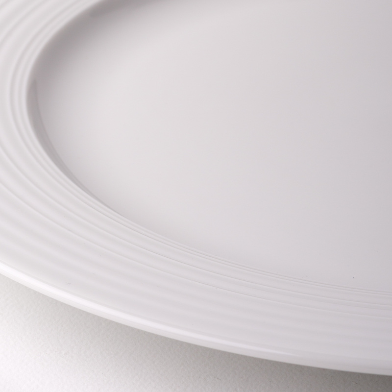 Farfurie întinsă cu margine Deco 20,5 cm set 6 buc. – UNIVERS alb