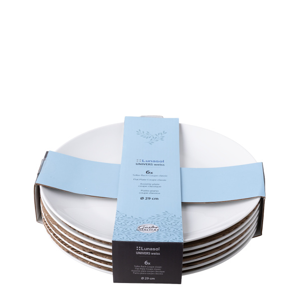 Farfurie întinsă Coupe classic 29 cm set 6 buc. – UNIVERS alb