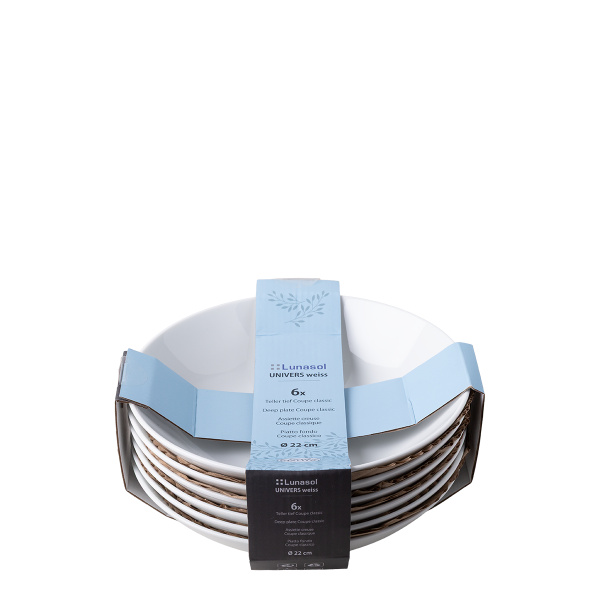 Farfurie adâncă Coupe classic 22 cm set 6 buc. – UNIVERS alb
