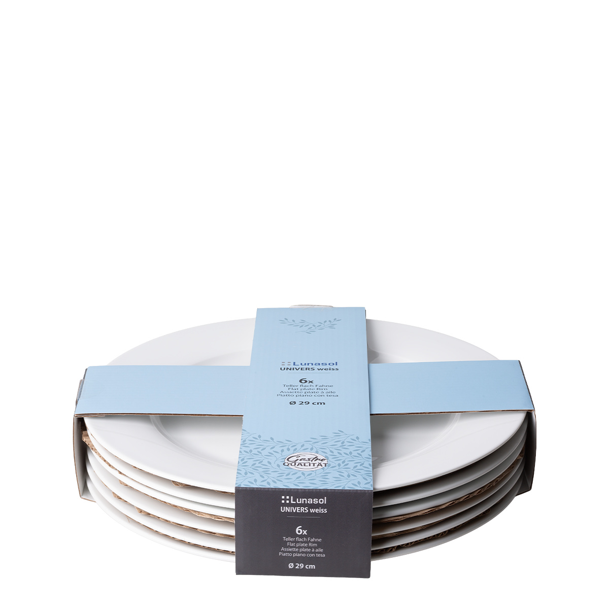 Farfurie întinsă 29 cm set 6 buc. — Univers alb