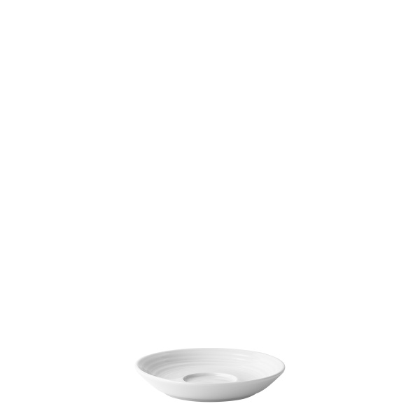 Farfurioară pentru moka cu margine Deco 12 cm set 6 buc. – UNIVERS alb