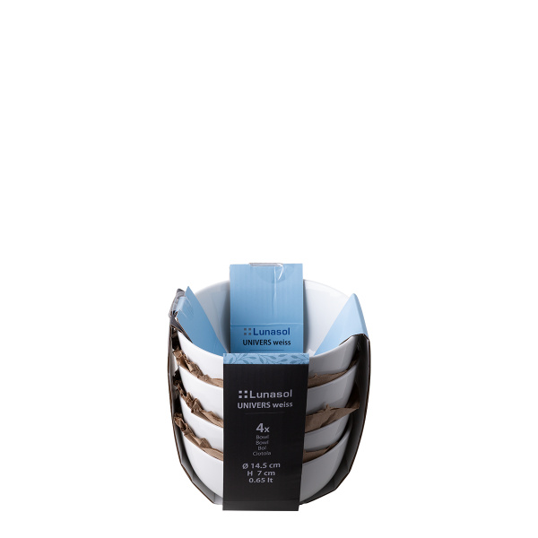 Set boluri 4 buc. — UNIVERS alb