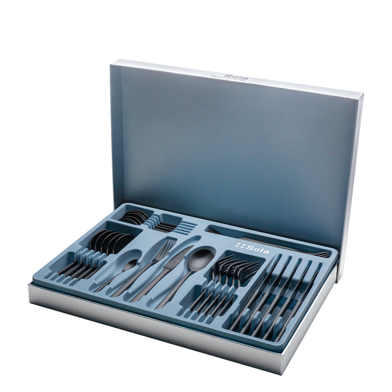 Set tacâmuri 36 piese Living negru | Sola Premium