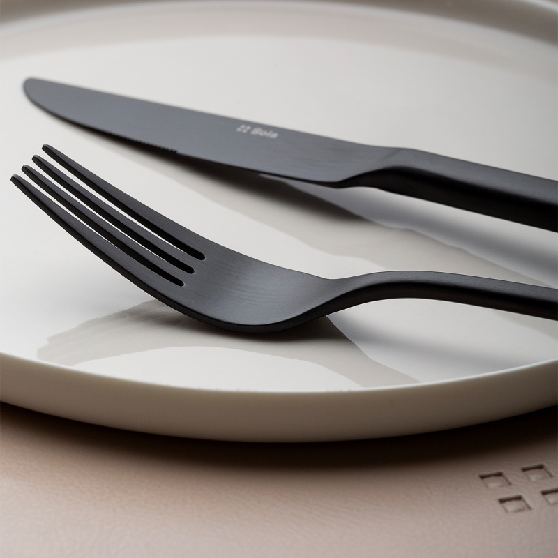 Set tacâmuri 24 piese Living negru | Sola Premium