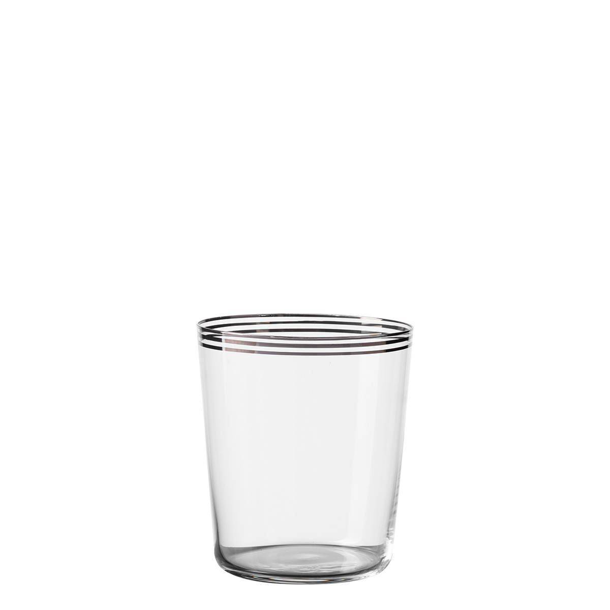 Pahar Tumbler cu trei dungi platinate 440 ml - 21st Century Glas