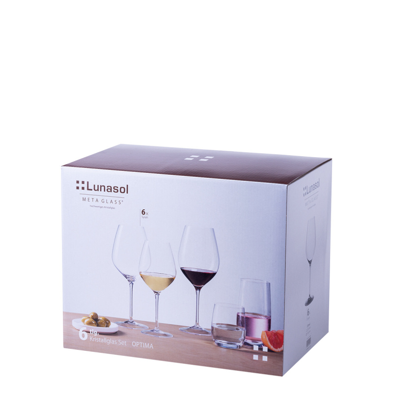 Pahare pentru vin roșu 570 ml set 6 buc - Optima Glas Lunasol