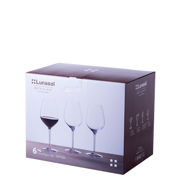 Pahare pentru vin roșu 570 ml set 6 buc - Optima Glas Lunasol