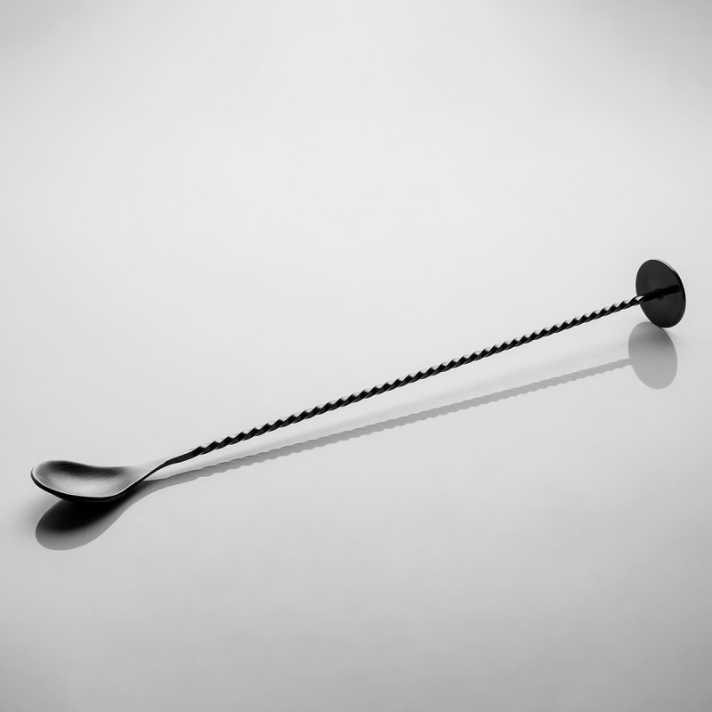 Lingură de bar PVD negru mat 28 cm – Basic Bar