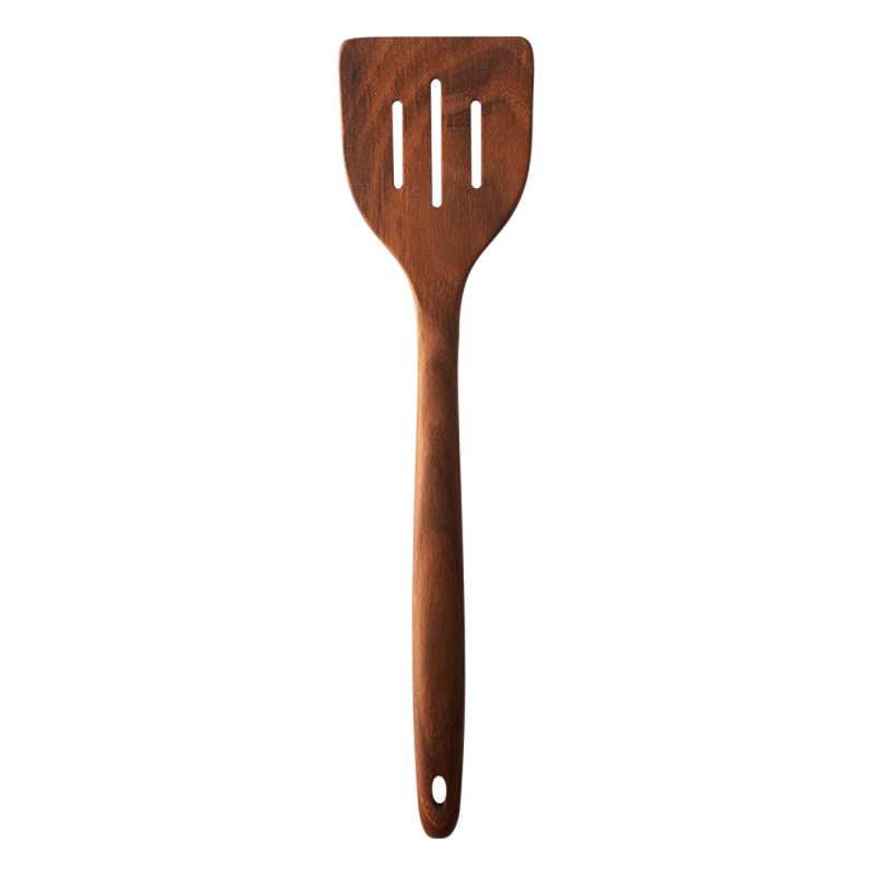 Spatulă cu orificii Teak 30,5 x 7,4 x 1,9 cm - GAYA Wooden