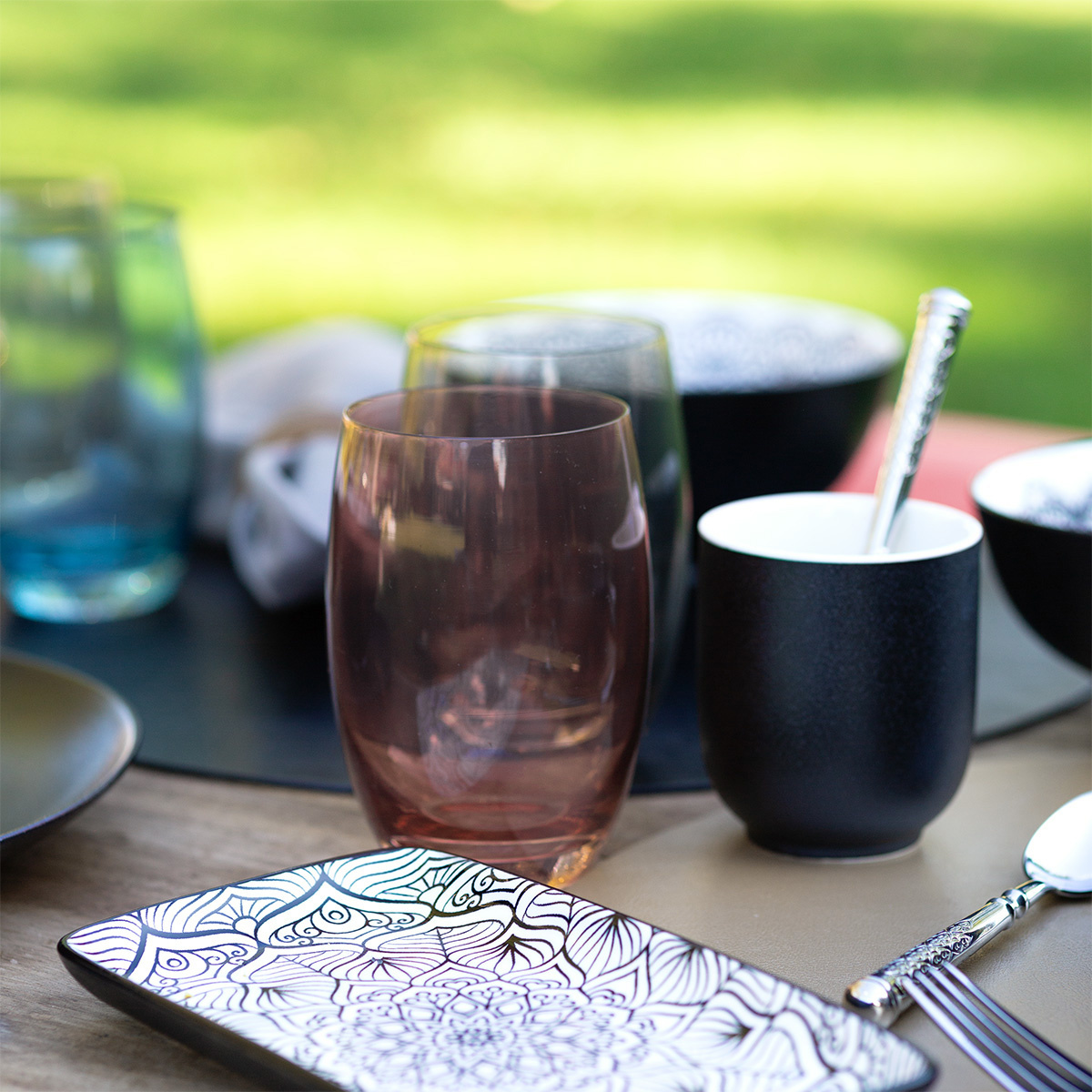 Pahare Tumbler burgundy 460 ml 6 buc - Optima Glas Lunasol