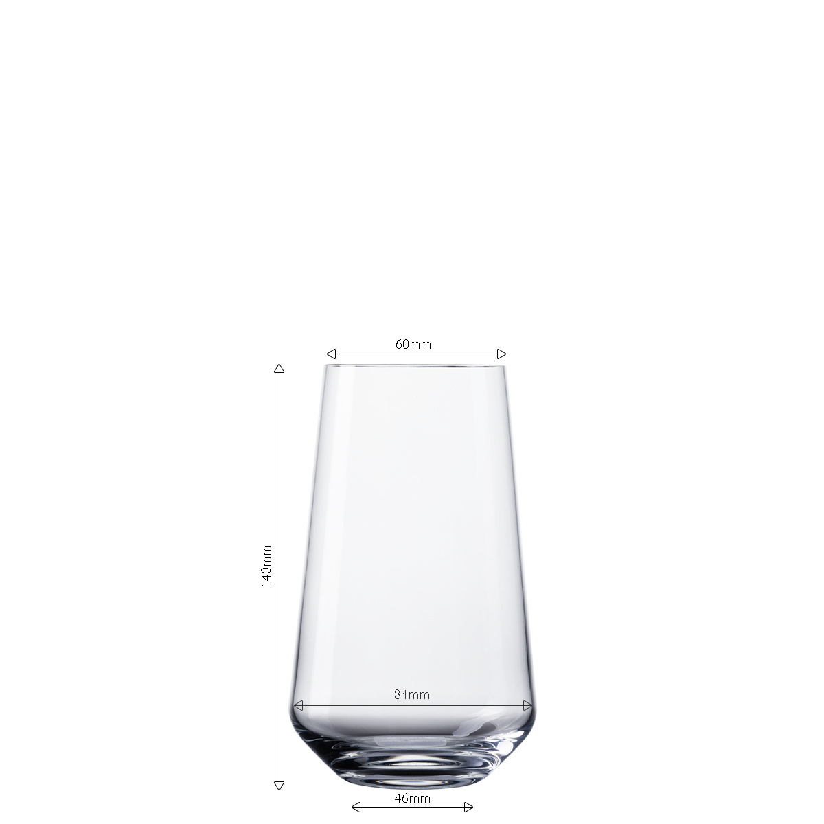 Pahare Tumbler 500 ml set 4 buc - Century Glas Lunasol META Glass