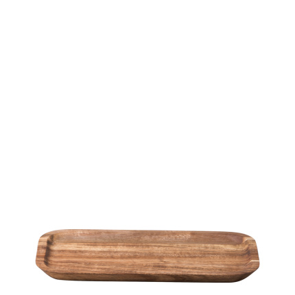 Tavă dreptunghiulară medie Salcâm 25 x 14 cm - FLOW Wooden