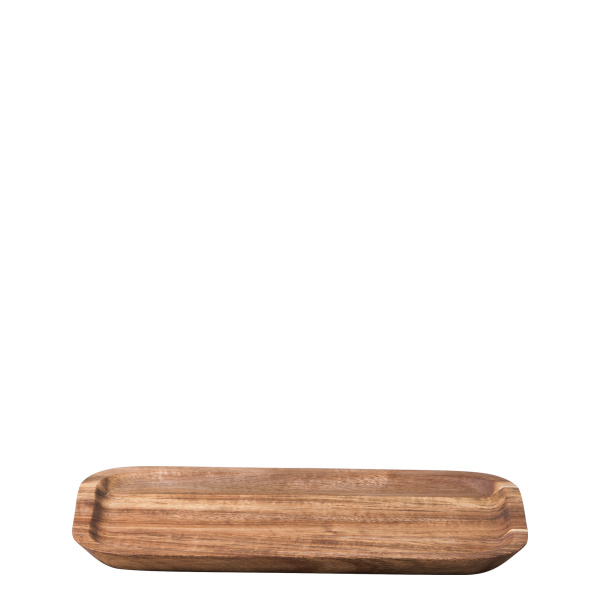 Tavă dreptunghiulară medie Salcâm 25 x 14 cm - FLOW Wooden