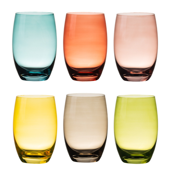 Pahare colorate Tumbler 460 ml 6 buc. — Optima Glas Lunasol