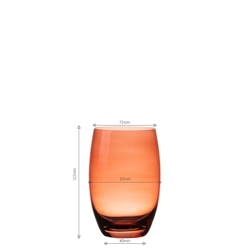 Pahare Tumbler roșii 460 ml 6 buc - Optima Glas Lunasol