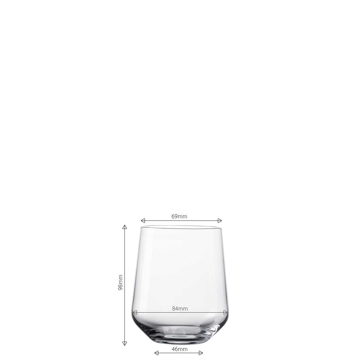 Pahare Tumbler 350 ml set 4 buc - Century Glas Lunasol META Glass