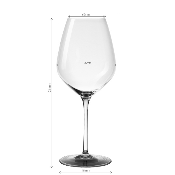 Pahare pentru vin roșu 570 ml set 6 buc - Optima Glas Lunasol