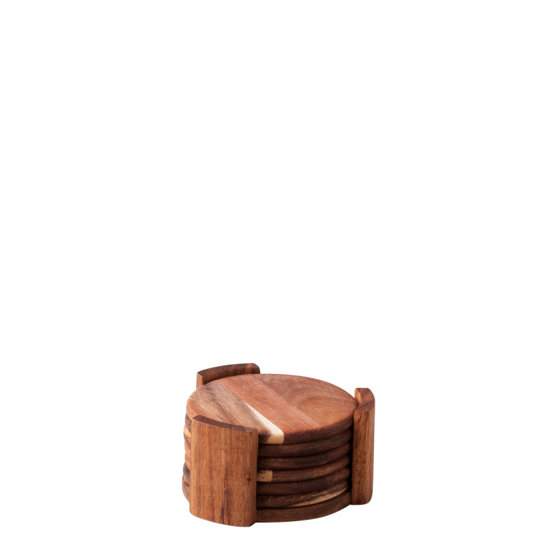 Set 7 suporturi pentru pahare cu suport ? 11,8 cm - FLOW Wooden