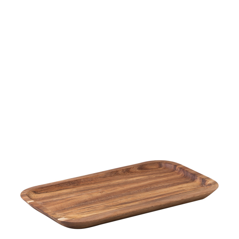 Tavă dreptunghiulară medie Salcâm 25 x 14 cm - FLOW Wooden