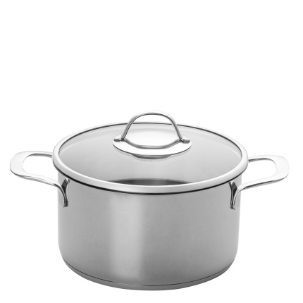 Oală cu capac de sticlă ø 24 cm | Orion Inox