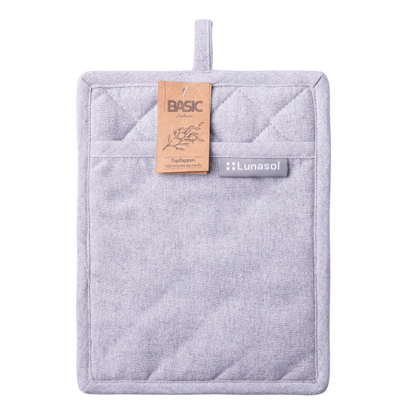 Mănușă de bucătărie din bumbac gri deschis 19 x 24 cm – Basic Ambiente