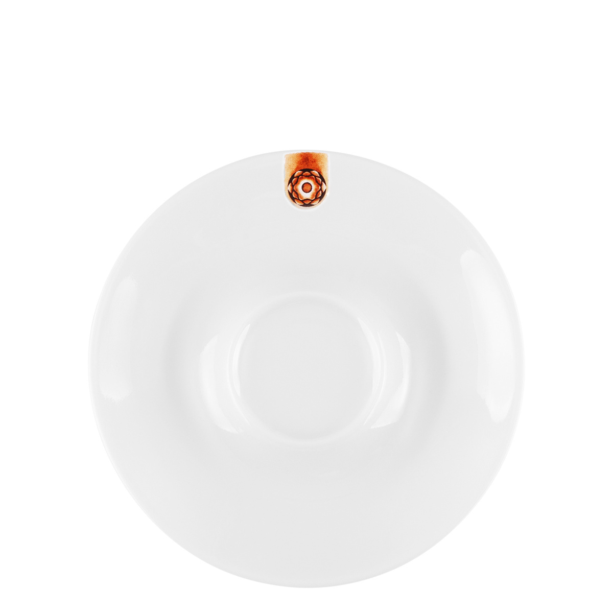 Farfurioară pentru cafea/ceai cu ornament maro 15 cm – Gaya RGB