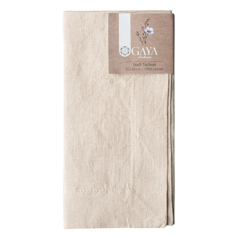 Șervet de masă din in, culoarea cretei, 35 x 50 cm - Gaya Ambiente