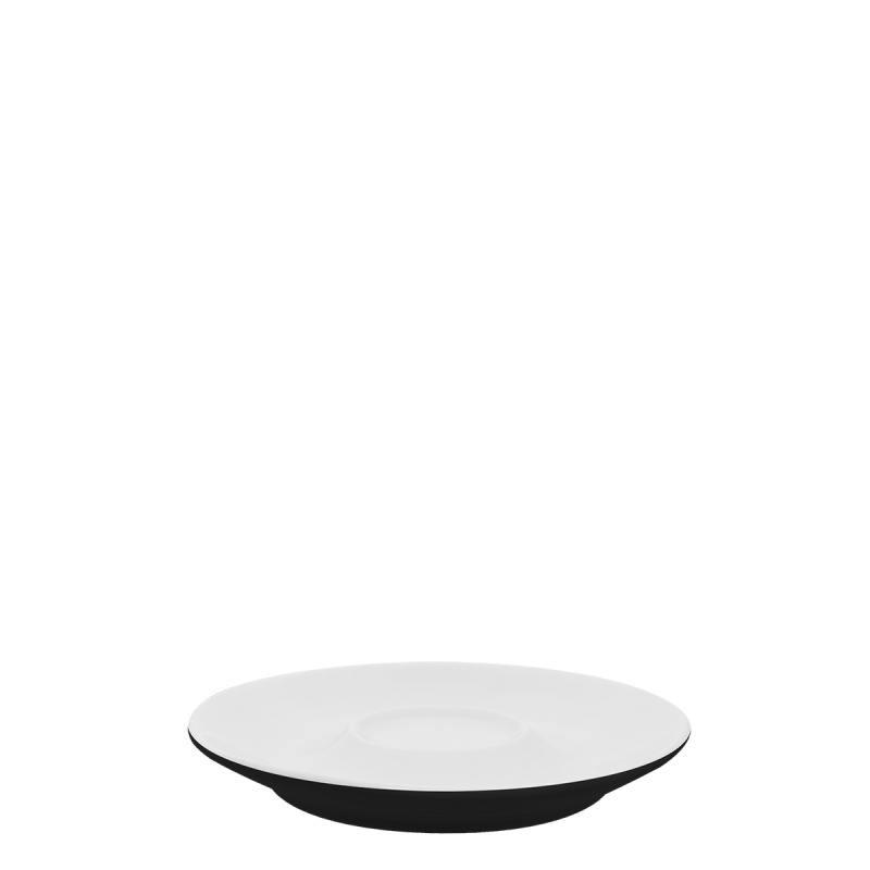 Farfurioară pentru cafea/ceai neagră 15 cm - RGB