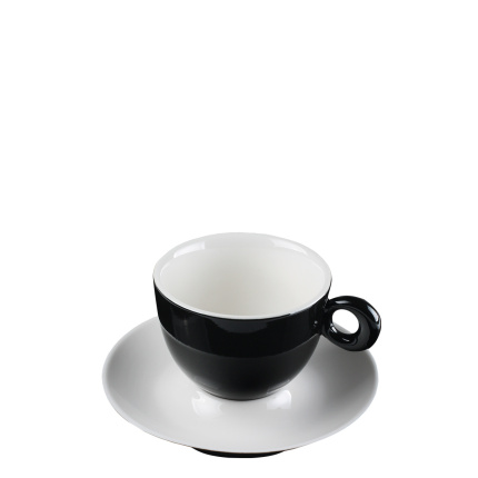 Farfurioară pentru cafea/ceai neagră 15 cm - RGB
