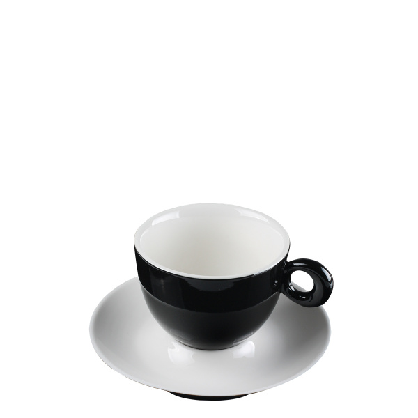 Farfurioară pentru cafea/ceai neagră 15 cm - RGB