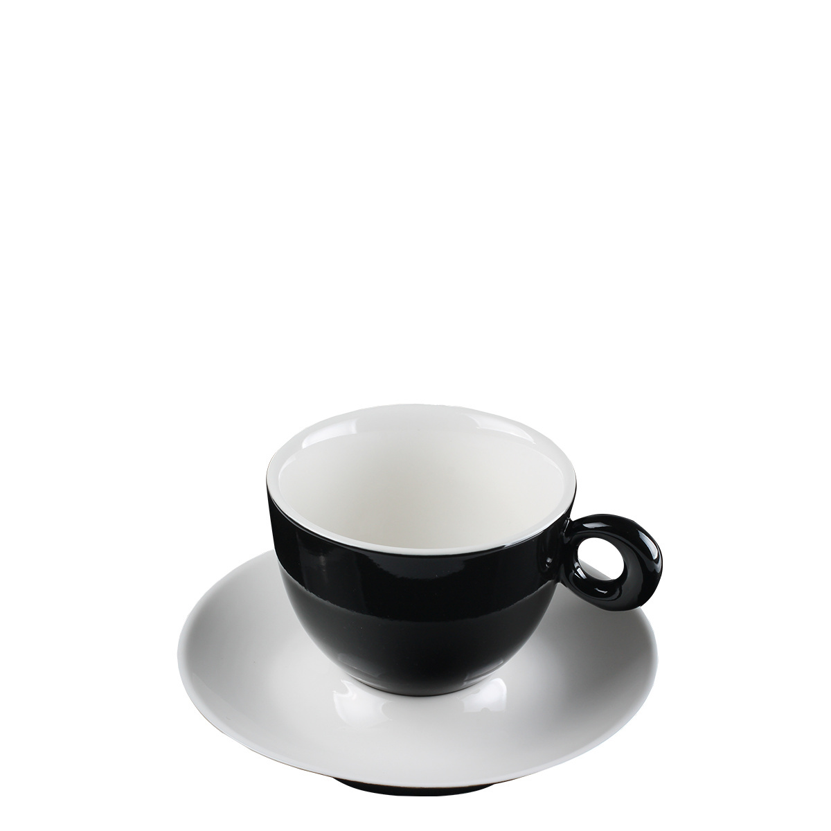 Farfurioară pentru cafea/ceai neagră 15 cm - RGB
