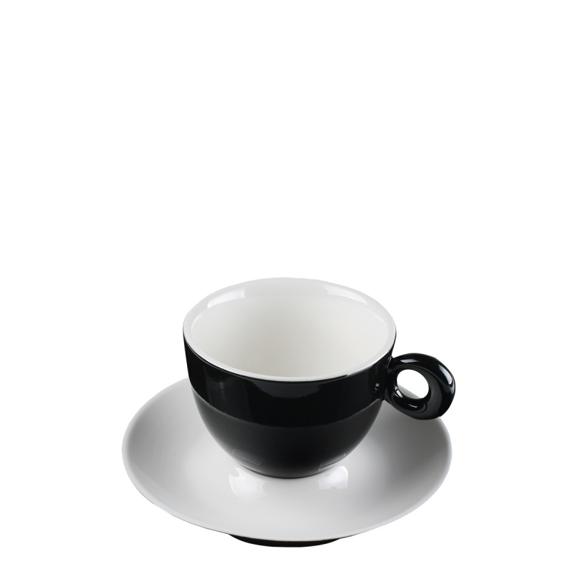 Farfurioară pentru cafea/ceai neagră 15 cm - RGB