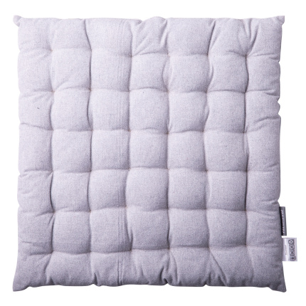 Pernă de scaun din bumbac gri deschis 40 x 40 x 4 cm – Basic Ambiente