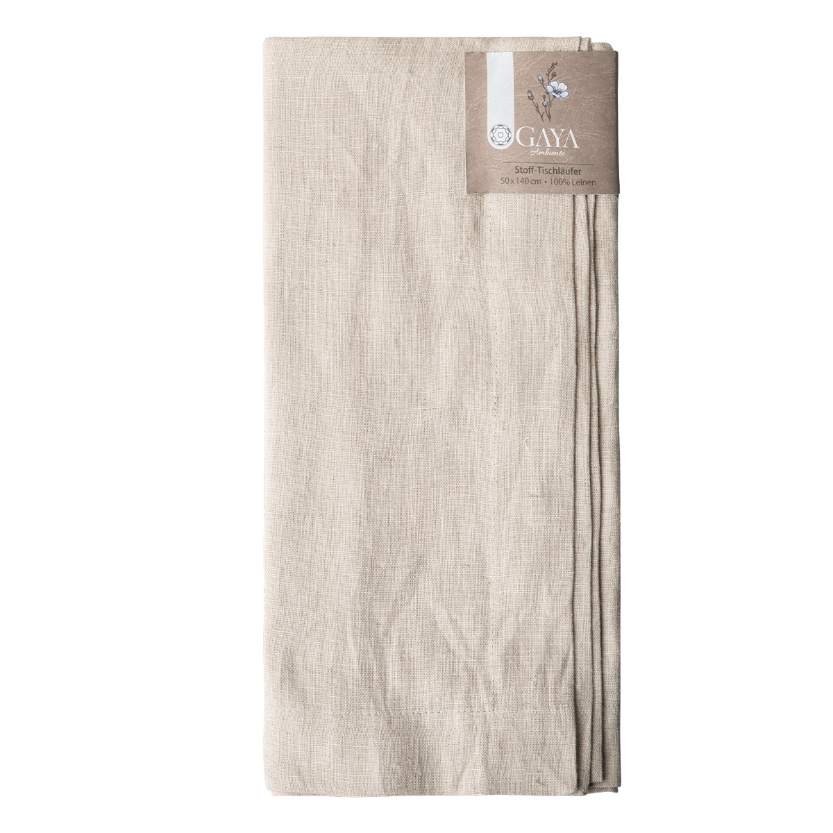 Napron de masă din in, culoarea cretei 50 x 140 cm - Gaya Ambiente