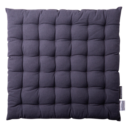 Pernă de scaun din bumbac gri oțel 40 x 40 x 4 cm – Basic Ambiente