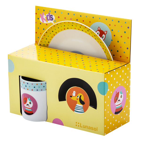 Set de porțelan pentru copii 3 piese – KIDS World Animals