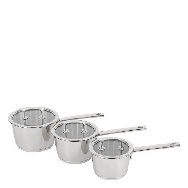 Set cratițe 3 buc cu capace - Merkur Master Chef Lunasol