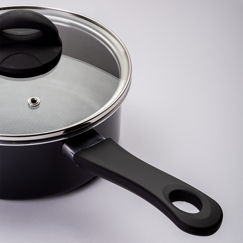 Cratiță cu capac de sticlă ø 18 cm – Venus Lunasol Induktion black