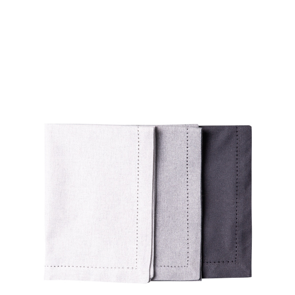 Napron din bumbac gri oțel 32 x 48 cm 2 buc – Basic Ambiente