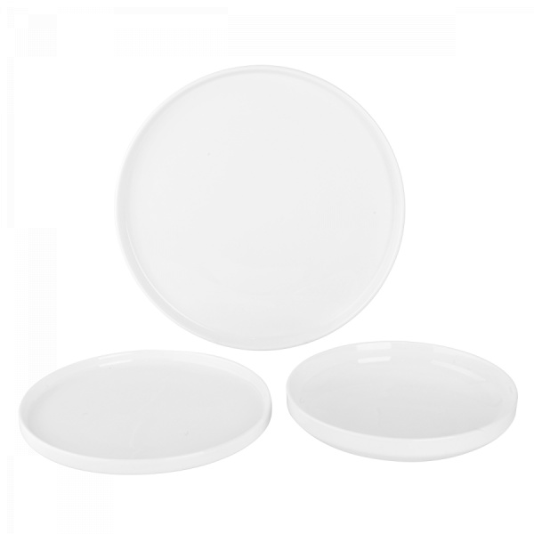 Set farfurii albe U-Coupe 12 buc. — Flow Lunasol