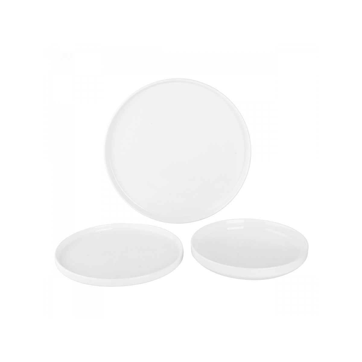 Set farfurii albe U-Coupe 12 buc. — Flow Lunasol