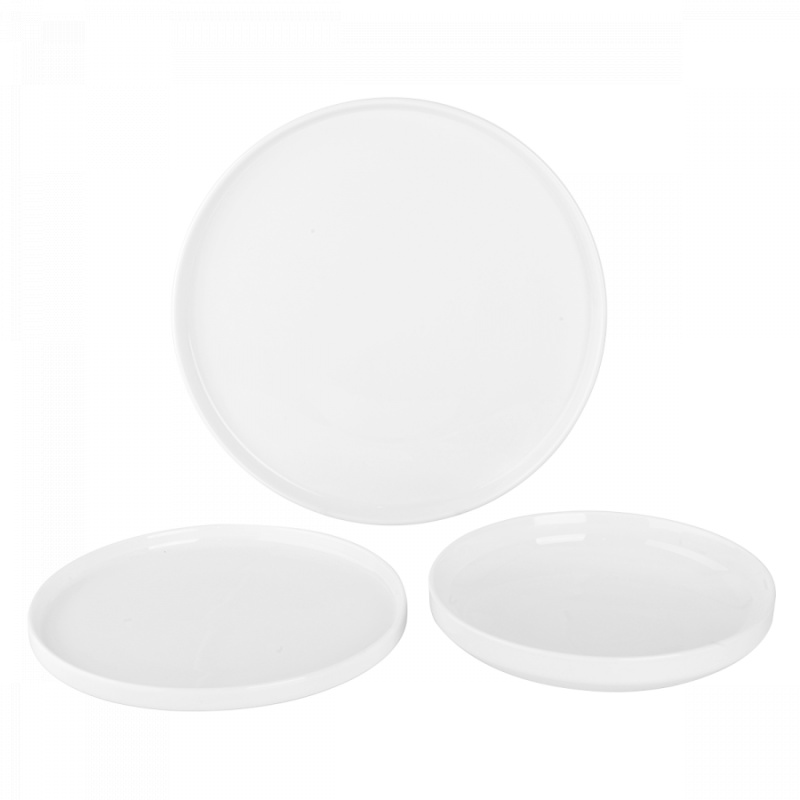 Set farfurii albe U-Coupe 12 buc. — Flow Lunasol