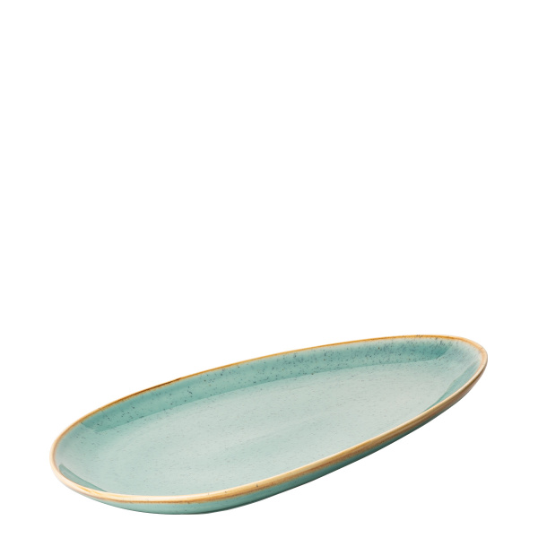 Farfurie Triangle Sand turcoaz 30,5 x 24,2 cm – Gaya
