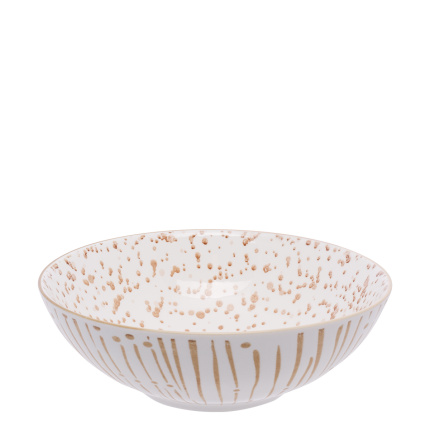 Bol pentru cereale alb / champagne 17,8 cm - Basic