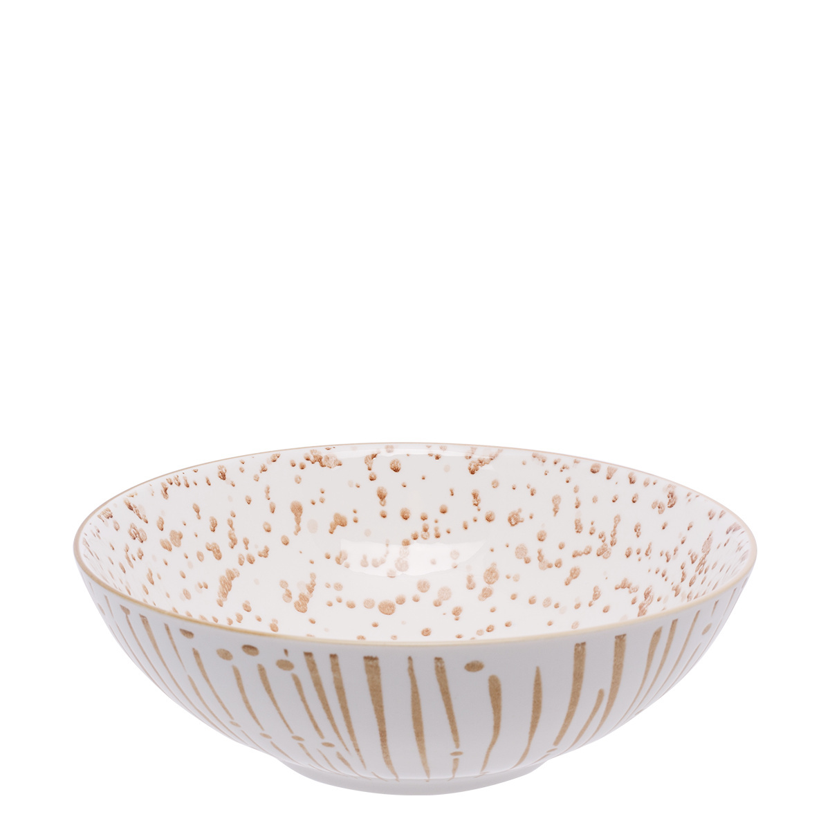 Bol pentru cereale alb / champagne 17,8 cm - Basic