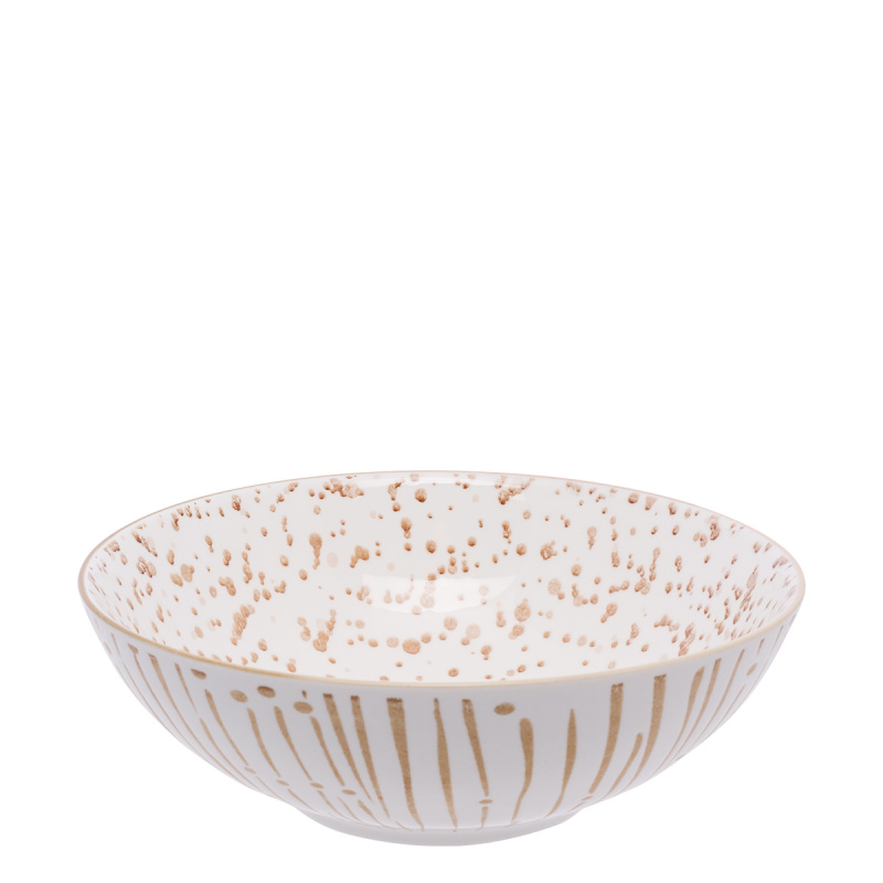 Bol pentru cereale alb / champagne 17,8 cm - Basic