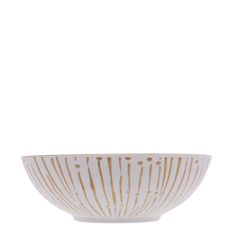 Bol pentru cereale alb / champagne 17,8 cm - Basic